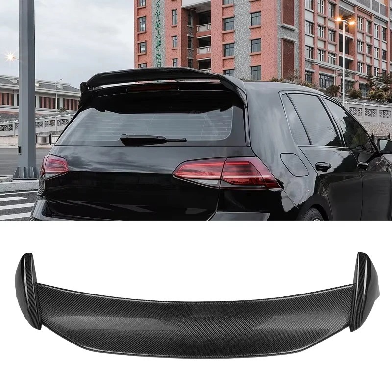 Carbon Fiber Rear Car Trunk Spoiler Empennage for Golf 7 Mk7 Rear Bumper Diffuser Trim